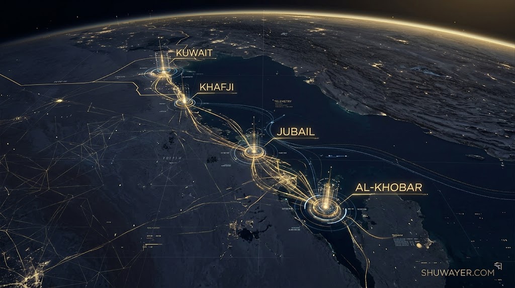 FKS Regional Map — Kuwait, Khafji, Jubail, Khobar